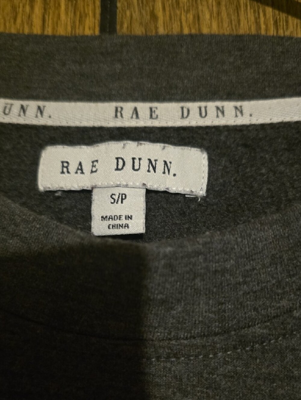 Rae Dunn Charcoal Gray Sweatshirt with Pink "BE KIND." Text - Picture 2 of 2